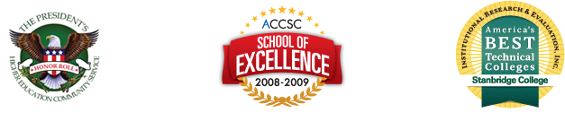 2009, 2010, 2011, 2012 President’s Honor Roll, 2008-2009 ACCSC School of Excellence, 2009, 2010, 2011, 2012 IRE Best Technical Colleges